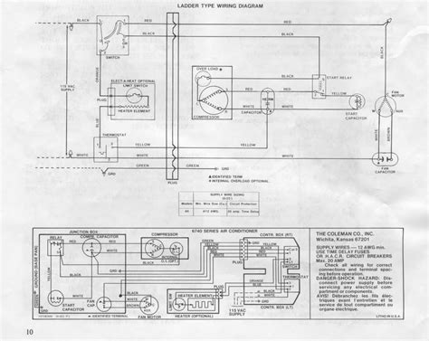 coleman air conditioning wiring diagram 